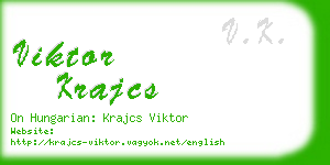 viktor krajcs business card